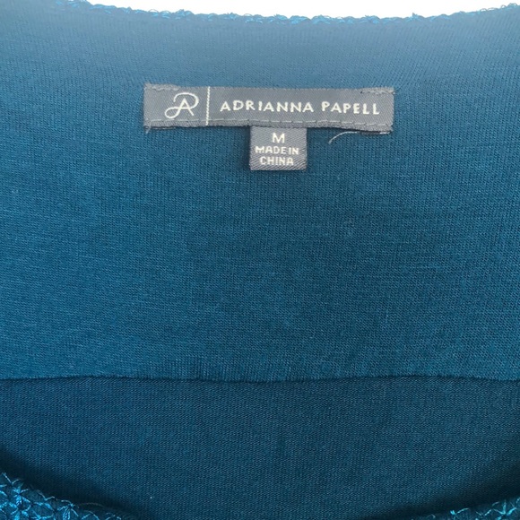Adrianna Papell turquoise keyhole  blouse Medium - Picture 5 of 5